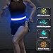 BSEEN LED Running Waist Belt - Rechargeable Reflective Gear Glowing Light Up Waistband Flashing Safety Light Belt for Runners, Joggers, Walkers, Pet Owners, Cyclists (Blue)
