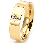 Jude Jewelers 6mm Stainless Steel Christian Cross Religious Wedding Band Statement Anniversary Ring