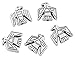 JGFinds Native American Tribal Spacer Beads, Wholesale 50 Pack of Silver Tone Charms - Eagle Bird
