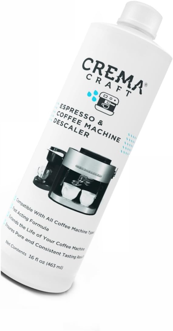 Descaling Solution for Espresso and Coffee Machines, Keurig, Delonghi, Nespresso, Compatible with All Brands - 16 oz Descaler Provides 8 Uses