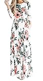 Floral Printed Retro Vintage Long Dress, YONYWA Women’s 3/4 Sleeve Spring Flower Casual Floor Length Maxi Dress