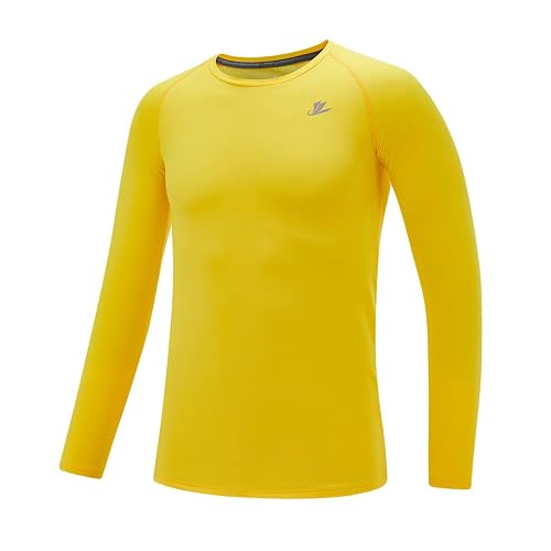 DEVOROPA Youth Boys Compression Thermal Shirt Long Sleeve Fleece Baselayer Soccer Baseball Undershirt(White(set)) - DEVOROPA