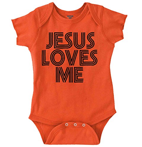 Jesus Loves Me New Parents Christian Baby Gifts Cute Funny Onesie Bodysuit