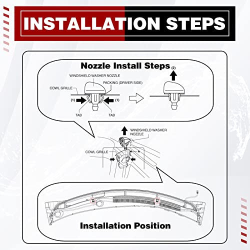 OTUAYAUTO Wiper Washer Windshield Check Valve Replacement for Toyota