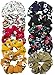Cubaco 10 Pack Hair Scrunchies Women Flower Chiffon Hair Scrunchy Hair Bobbles Scrunchy Hair Ties Ponytail Holder for Girls Women, 10 Colors
