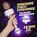 KaraoKing Wireless Bluetooth Microphone – Portable KTV Machine with Speaker + Free USB Disco Ball Light & Phone Holder Perfect for Pop, Rock n' Roll Solo Parties & More (E106 2.0 Pink)