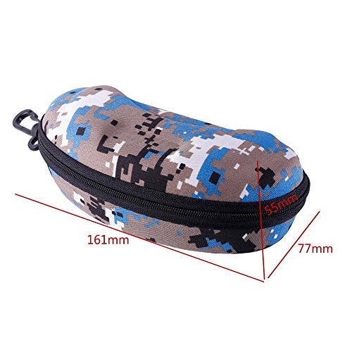 Ownsig Waterproof Portable Large EVA Zipper with Hook Clasp Eyeglass Sunglass Case Holder Box Camouflage