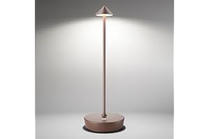 SHANGCAI Cordless Table Lamps Rechargeable, 6000mAh Battery Operated LED Desk Lamp Outdoor Waterproof Portable Touch Dimmable Table Night Light for Patio Restaurant Dining Home Rust