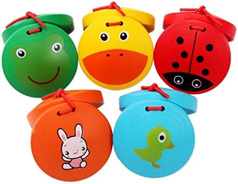NT Wooden Castanets Musical Percussion Wooden Instrument Kids Educational Toys