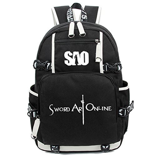 YOYOSHome Sword Art Online Anime Kirito Cosplay Luminous Messenger Bag Backpack School Bag
