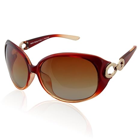 DUCO Damen Sonnenbrille polarisiert Klassisch Stern 100% UV-Schutz 1220