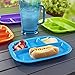 4-Compartment Divided Plastic Dinner Tray | set of 12 in 4 Assorted Colors