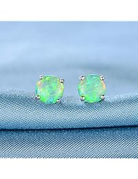 GEMSME - Aretes redondos para mujer, diferentes tamaños y colores