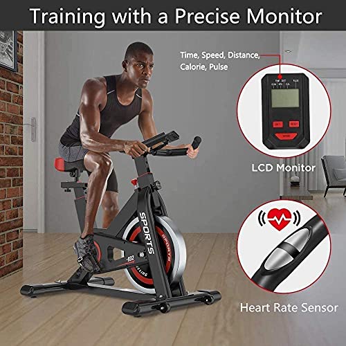 Dripex Exercise Bikes (2021 New Version), Indoor Cycling Bike, Stationary, Bidirectional