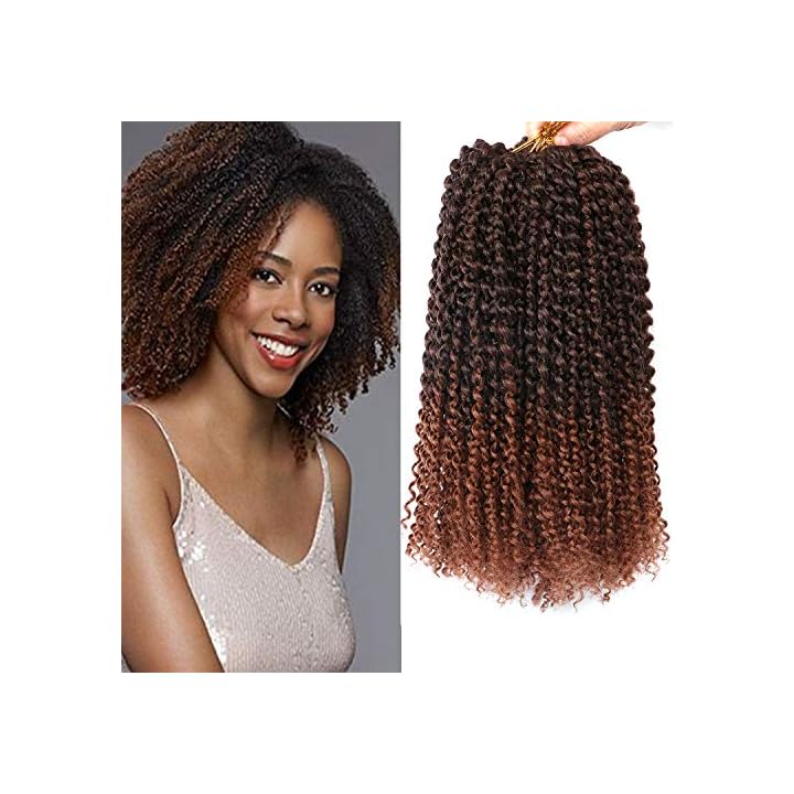8 Bundles 12 Inches Marlybob Crochet Hair Kinky Curly
