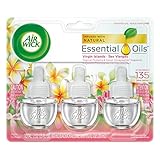 Air Wick plug in Scented Oil 3 Refills, Virgin Islands, (3x0.67oz), Essential Oils, Air Freshener