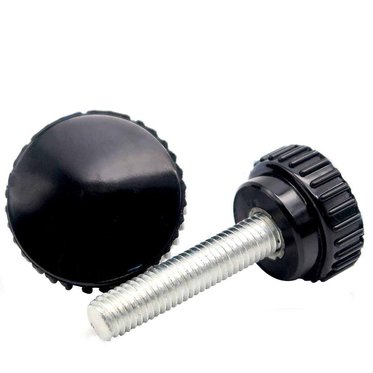 Star Knobs M8x12mm Round Head Screw Clamping Nuts Knob Grips Female Thread Bakelite Handle Black