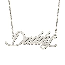 BYBWBL Daddy Name Pendant Necklace Silver Color
