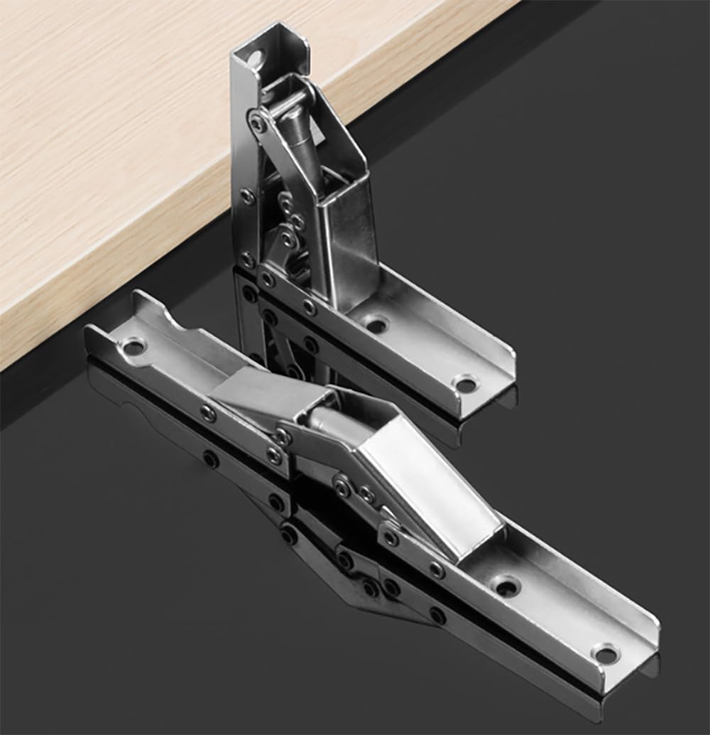 2 Pieces of Trapdoor Hinges - Hidden, Folding Cabinet & Wardrobe Doors - Clamshell Support Hinges