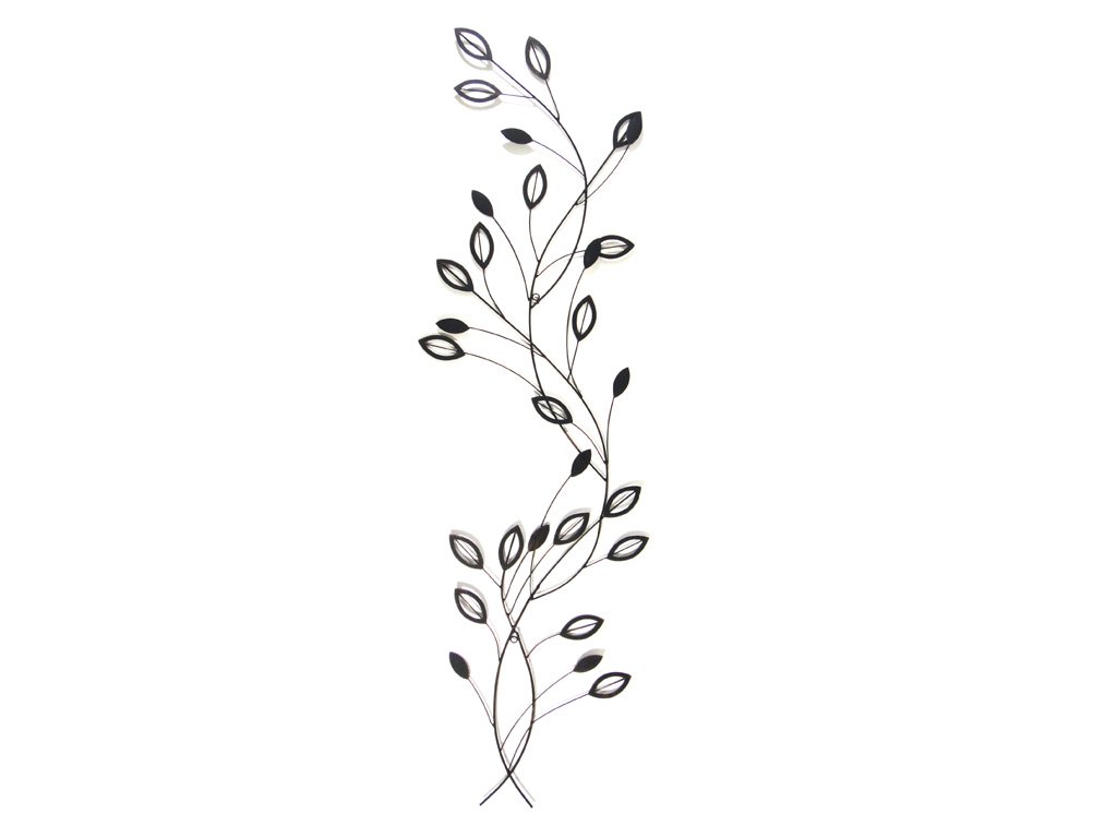 NEW - Contemporary Metal Wall Art – Laurel Leaf Stem Branch