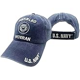 Trade Winds US Navy Disabled Veteran Blue Subdued Emblem Military HAT Cap Licensed