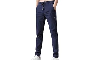 Lisgai Blue Chic Store Unisex Ultra Stretch Quick Drying Pants Ice Silk Breathable Pants Elastic Waist Stretch Active Trouser