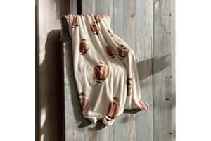 B BBO Brand Cozy Warm Blanket 60" x 80" (153cmx203cm) (Football Themed Blanket)