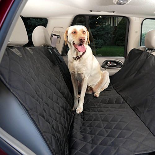 Carruz Luxury Pet Car Seat Cover Black &amp; Hammock Convertible in 3 styles Universal design With Seat Anchors for Cars, Trucks, and Suv's - WaterProof , Anti-Scratch &amp; NonSlip Backing