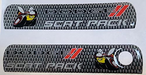 EzInstall Dodge Challenger 2015-18 Scat Pack Carbon Fiber Door Emblems, Cool