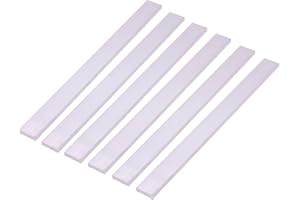 VERNUOS 6 Pieces 1/4" (6mm) X 1"(25mm) Square Aluminum Flat BAR 12" Long .236" 6061 General Purpose Plate,T6511 Solid New Mill Stock