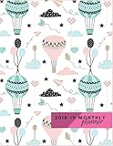 Monthly Planner 2018 To 19: Cute Childish Seamless Planner 16 Months Planner Start September 2018 To by Devon  C Spray