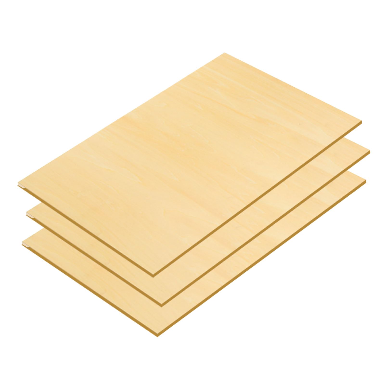 10Pcs 16 x 12 x 1/8 Inch Basswood Sheets, Unfinished Wood Boards, 3mm Basswood for Laser Cutting, Arts and Crafts, Painting, Pyrography, Wood Engraving, Architectural Models