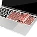Mosiso Keyboard Cover for Touch Bar Models Newest Version MacBook Pro 13 A1706 & MacBook Pro 15 A1707 (2017 & 2016) with Touch ID, Rose Gold