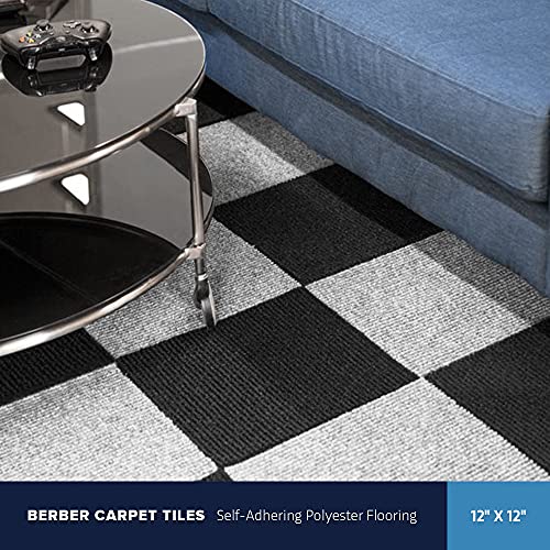 IncStores 1/4 Inch Thick Berber Self Adhesive Carpet Tiles Commercial