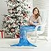 LANGRIA Mermaid Tail Blanket for Adults and Children Soft Warm All Season Snuggle Sleeping Life-Like Little Mermaid Glittering Flannel Throw Blanket for Bed Sofa Couch (60 x 25 inches, Blue)