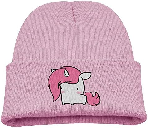 Jukaifaquj Cute Baby Unicorn Children Winter Warm And Comfortabl Cute Pattern Knitting Hat Beanie Skull Cap Pink