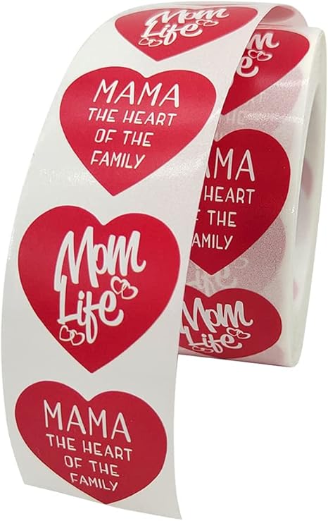 Amazon Co Jp Shunxinersty シールステッカー500ピース母の日ステッカー ハートオブファミリーシールラベルギフトボックス粘着ステッカー312 ホーム キッチン