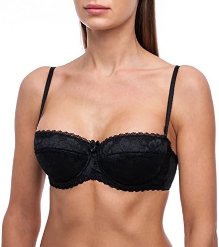 fruitvo Women's Push-Up &amp; Balconette Underwire Sexy Demi Bra (SL_625_80C)