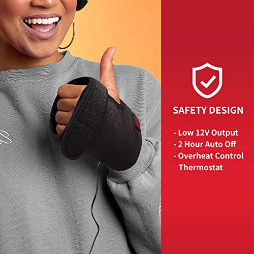 Hand & Wrist Heating Pad Wraps, Auto Shut Off Therapy Electric Heated Brace for Carpal Tunnel