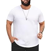Mancozy Men's 3XL-8XL Big and Tall T-Shirts Casual Stretch Short-Sleeve Shirts for Men