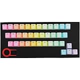 ATTAV 37 Keys PBT Keycaps Double-shot Backlit Keycaps Set for Mechanical Keyboard (Rainbow Gradient)