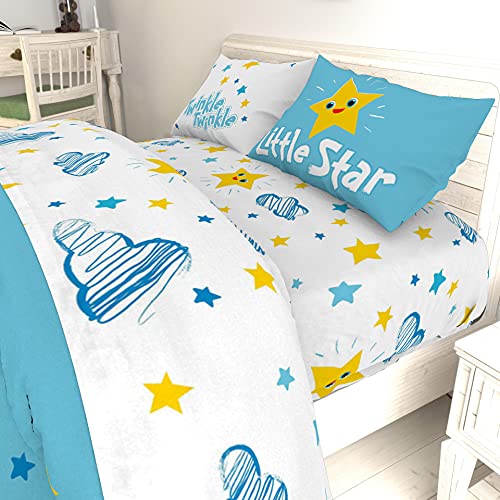 Jay Franco Little Star Full Size Sheet Set 4 Piece Set Super Soft and Cozy Kid’s