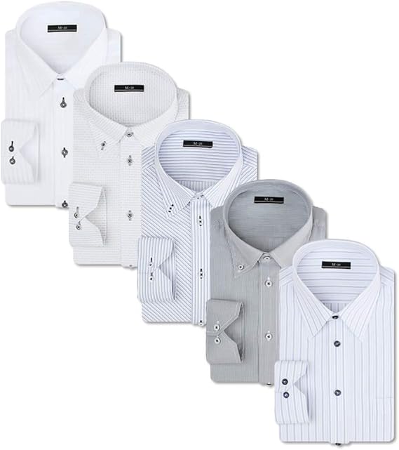 Amazon アトリエ 365 ワイシャツ 選べる5枚セット 色柄豊富 長袖 メンズ デザイン Yシャツ Ats01 シャツ 通販