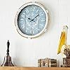 Deco 79 Metal Wall Clock with Rope Accents, 17" x 2" x 17", Blue 51mJwPgL5qL. SS100