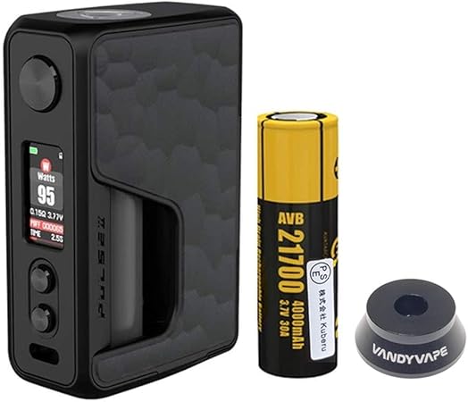 Amazon セカンドロット V2 Vandy Vape Pulse2 Mod 95w Squonk Mod パルス 2 スコンカー Vandyオリジナルアトマイザースタンド バッテリーセット G10 Obsidian Black ノーブランド品 バッテリー モッド