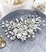 Wedding Hair Accessories Bridal Hair Comb Pearl Silver and White Floral Hair Pin Headpiece - For Brides and Bridesmaids