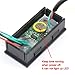 DROK 100136 12 Volt DC Car Digital Electric Clock Fahrenheit °F Temperature Voltage Measurement White LED Gauge Panel Meter 18B20 Sensor Probe