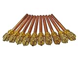 Lot of 10 Service Access Valve + Core & Cap stem Remover 1/4" SAE x 1/4" OD x 4" stem