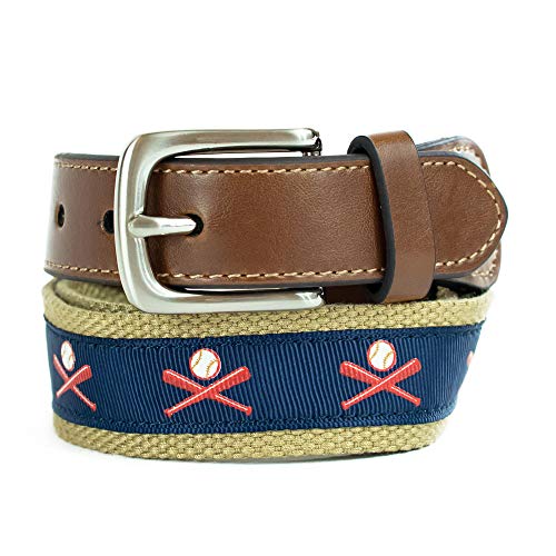 Wembley Big Boys Novelty Fabric Belt, Baseball, S