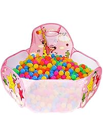 Ball Pit, OUTAD Baby Ball Pit Children Hexagon Ocean Ball Pit Game Play Tent House Balls Pool (Pink)